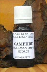 Flacon huile essentielle de camphre