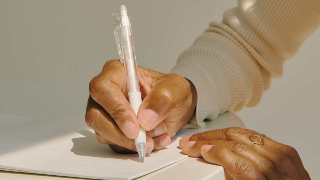 journal intime écrit à la main