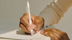 journal intime écrit à la main