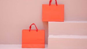 sac de shopping orange